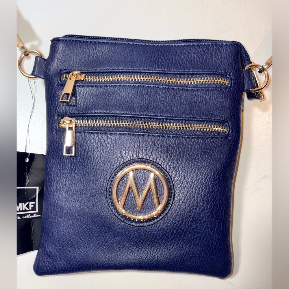 👜 MKF Mia K Collection Navy Crossbody Bag NWT